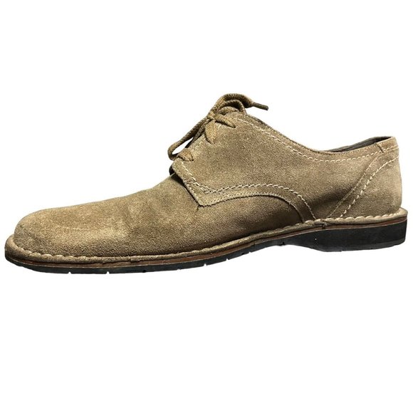 John Varvatos Brown Suede Leather Plain Toe Derby Blucher Shoes Mens Size 12 M - Picture 4 of 13